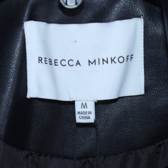 Rebecca Minkoff Vegan Leather Moto Biker Jacket - Womens Medium - Black - NWT - Picture 5 of 5